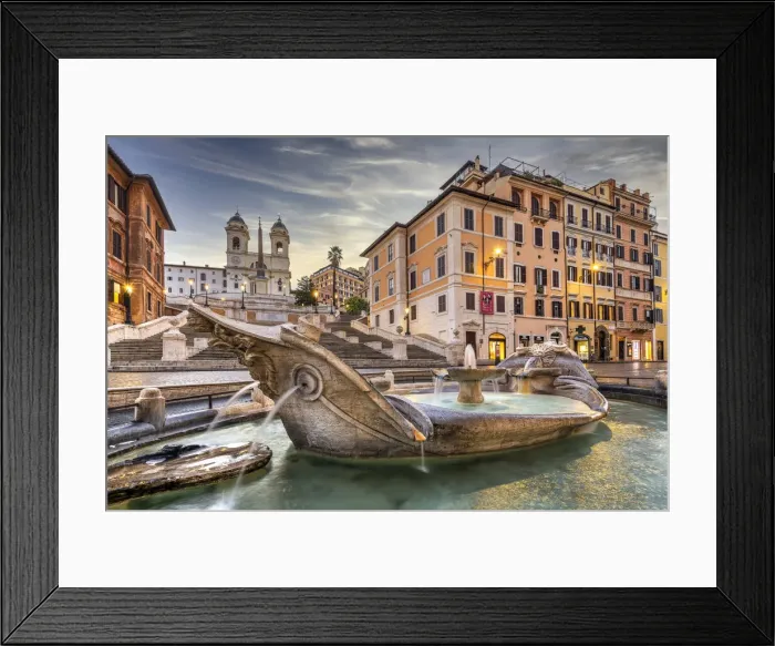 Framed Print : Barcaccia fountain, Piazza di Spagna and Spanish Steps, Rome, Lazio, Italy Framed Print : Barcaccia fountain, Piazza di Spagna and Spanish Steps, Rome, Lazio, Italy