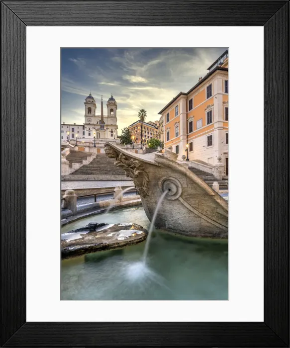 Framed Print : Barcaccia fountain, Piazza di Spagna and Spanish Steps, Rome, Lazio, Italy Framed Print : Barcaccia fountain, Piazza di Spagna and Spanish Steps, Rome, Lazio, Italy