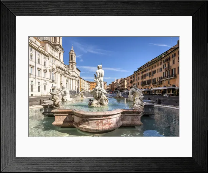 Framed Print : Fontana del Moro or Moor Fountain, Piazza Navona, Rome, Lazio, Italy Framed Print : Fontana del Moro or Moor Fountain, Piazza Navona, Rome, Lazio, Italy