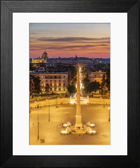 Framed Print : Piazza del Popolo as seen from Pincio, Rome, Lazio, Italy
