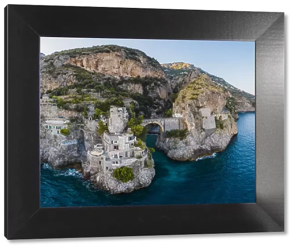 Furore fjord, Amalfi Coast, Gulf of Salerno, Salerno province, Campania, Italy