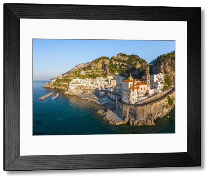 Framed Print : Aerial view of Atrani, Amalfi Coast, Gulf of Salerno, Salerno province, Campania, Italy Framed Print : Aerial view of Atrani, Amalfi Coast, Gulf of Salerno, Salerno province, Campania, Italy