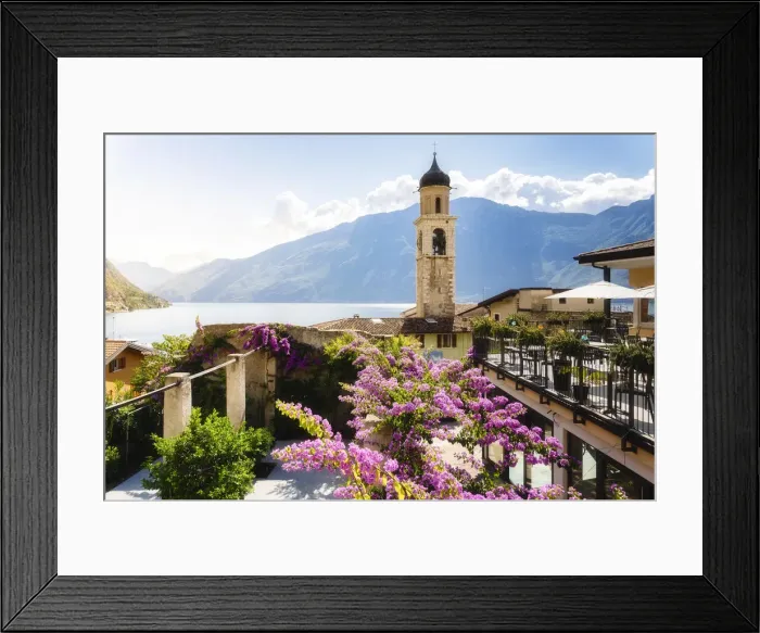 Framed Print : Limone, town by the Garda Lake, panoramic view. Lombardy, Italy Framed Print : Limone, town by the Garda Lake, panoramic view. Lombardy, Italy