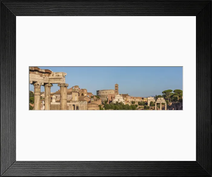 Framed Print : europe, Italy, Rome. View over the Forum Romanum towards the Colosseum