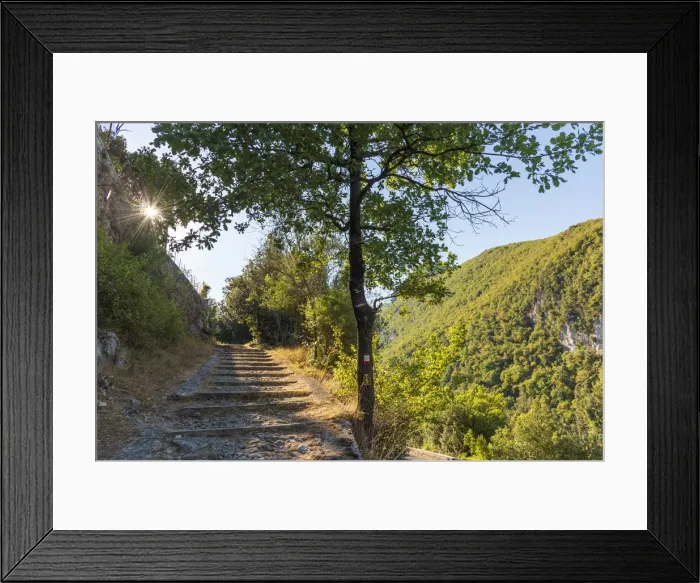 Framed Print : europe, Italy, Latium. On the pilgrimage of St. Benedict near to Subiaco Framed Print : europe, Italy, Latium. On the pilgrimage of St. Benedict near to Subiaco