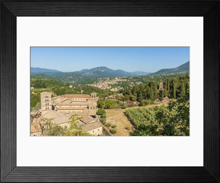 Framed Print : europe, Italy, Latium. View of the monastery of Santa Scolastica and the town of Subiaco Framed Print : europe, Italy, Latium. View of the monastery of Santa Scolastica and the town of Subiaco