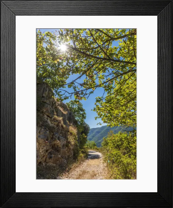 Framed Print : europe, Italy, Latium. On the Coleman path from Jenne to Subiaco Framed Print : europe, Italy, Latium. On the Coleman path from Jenne to Subiaco