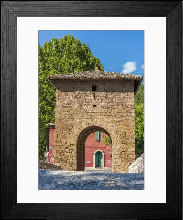 Framed Print : europe, Italy, Latium. Subiaco, the bridge of St. Francis Framed Print : europe, Italy, Latium. Subiaco, the bridge of St. Francis