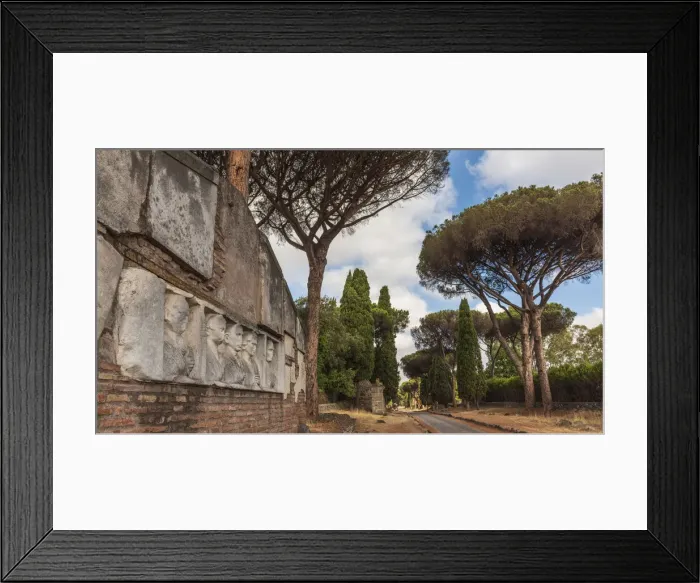 Framed Print : europe, Italy, Latium. Rome, walking on the ancient Via Appia antica