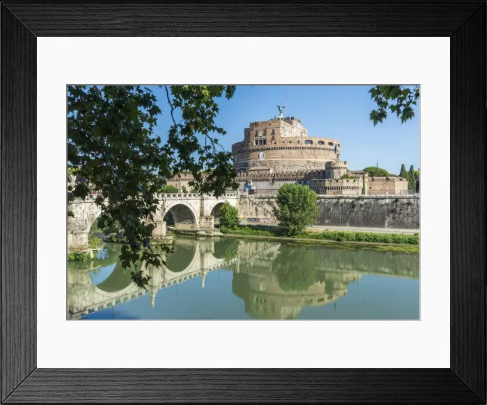 Framed Print : europe, Italy, Latium. Rome, view over the river Tiber towards the Castel Sant Angelo Framed Print : europe, Italy, Latium. Rome, view over the river Tiber towards the Castel Sant Angelo