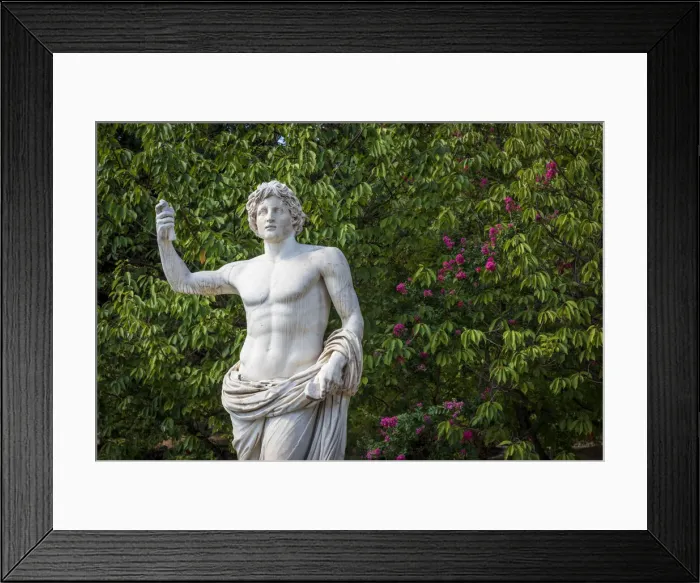 Framed Print : europe, Italy, Latium. Rome, a statue in the Vatican Gardens