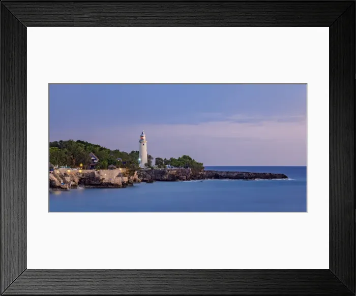 Framed Print : Negril Lighthouse at dusk, West End, Negril, Westmoreland Parish, Jamaica