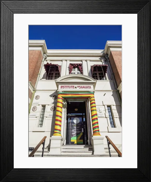 Framed Print : Institute of Jamaica, Downtown, Kingston, Kingston Parish, Jamaica