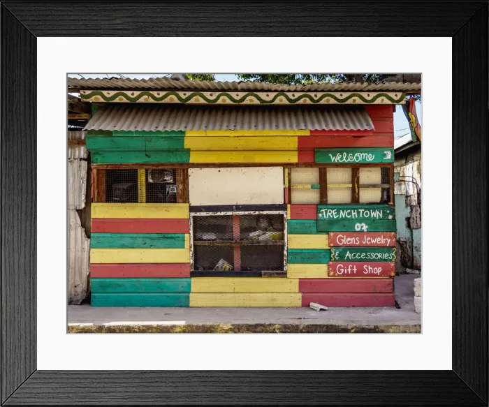 Framed Print : Shop in Trench Town, Kingston, Saint Andrew Parish, Jamaica