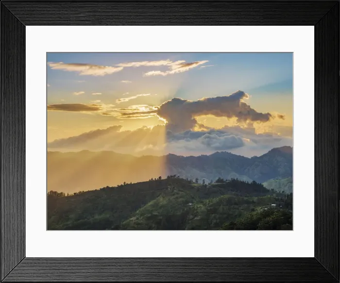 Framed Print : Blue Mountains at sunset, Saint Thomas Parish, Jamaica Framed Print : Blue Mountains at sunset, Saint Thomas Parish, Jamaica