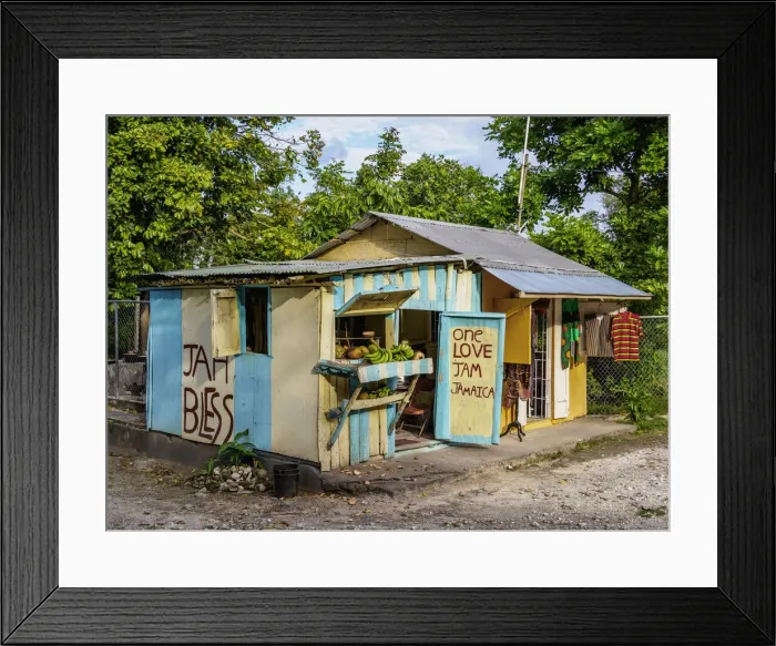 Framed Print : Small shop by the road in Portland Parish, Jamaica Framed Print : Small shop by the road in Portland Parish, Jamaica