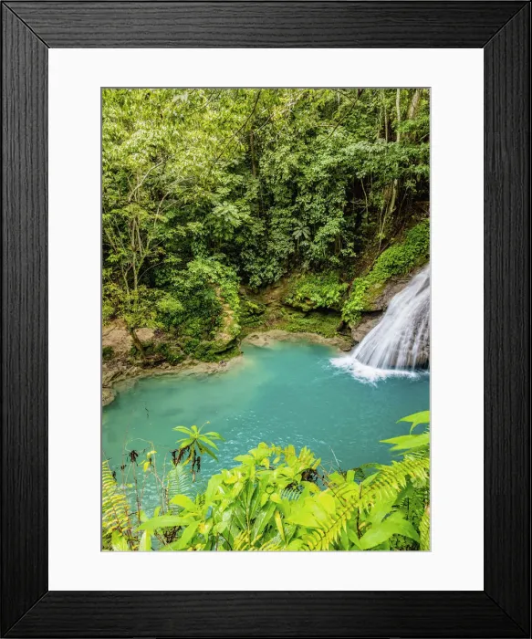 Framed Print : Blue Hole near Ocho Rios, elevated view, Saint Ann Parish, Jamaica Framed Print : Blue Hole near Ocho Rios, elevated view, Saint Ann Parish, Jamaica