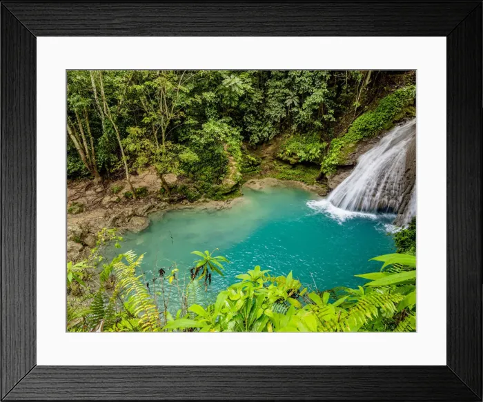 Framed Print : Blue Hole near Ocho Rios, elevated view, Saint Ann Parish, Jamaica Framed Print : Blue Hole near Ocho Rios, elevated view, Saint Ann Parish, Jamaica