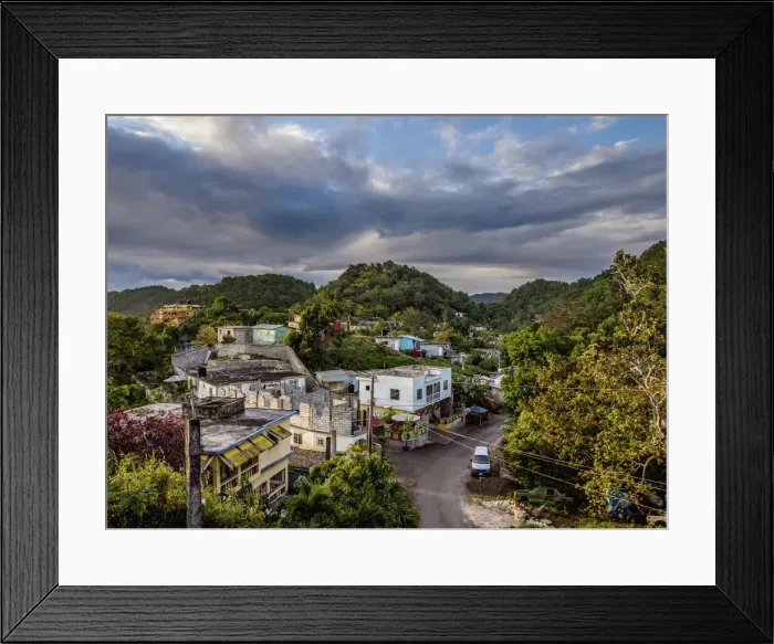 Framed Print : Nine Mile, Bob Marleys birthplace, elevated view, Saint Ann Parish, Jamaica Framed Print : Nine Mile, Bob Marleys birthplace, elevated view, Saint Ann Parish, Jamaica