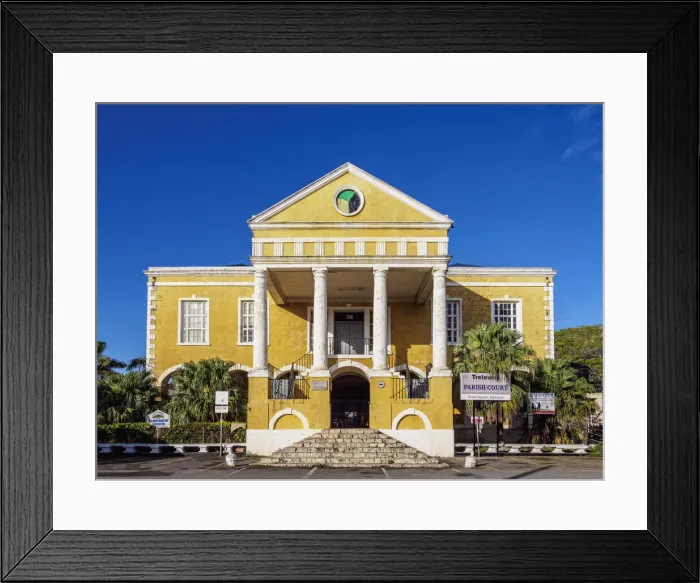 Framed Print : Courthouse in Falmouth, Trelawny Parish, Jamaica Framed Print : Courthouse in Falmouth, Trelawny Parish, Jamaica
