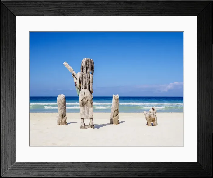 Framed Print : Sculptures at Seven Mile Beach, Long Bay, Negril, Westmoreland Parish, Jamaica Framed Print : Sculptures at Seven Mile Beach, Long Bay, Negril, Westmoreland Parish, Jamaica