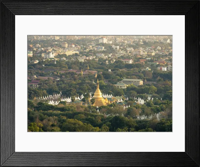 Framed Print : Aerial view of Kuthodaw Pagoda, Mandalay, Mandalay Region, Myanmar Framed Print : Aerial view of Kuthodaw Pagoda, Mandalay, Mandalay Region, Myanmar