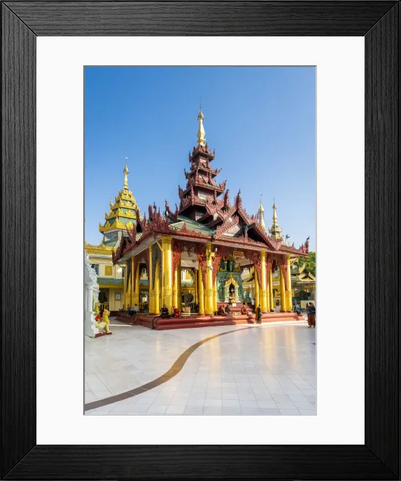 Framed Print : Temple in Shwedagon Pagoda complex, Yangon, Yangon Region, Myanmar Framed Print : Temple in Shwedagon Pagoda complex, Yangon, Yangon Region, Myanmar
