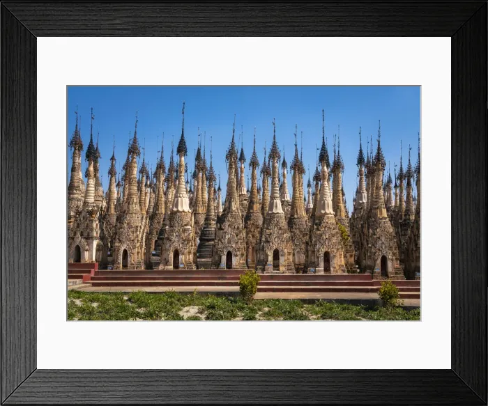 Framed Print : Kakku Pagodas (AKA Mwe Taw Kakku Pagodas Complex), Taunggyi District, Shan State, Myanmar