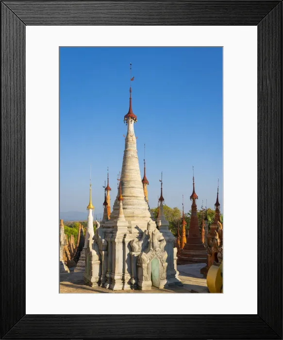 Framed Print : Indein stupas (AKA In Dein) against sky, Lake Inle, Nyaungshwe Township Framed Print : Indein stupas (AKA In Dein) against sky, Lake Inle, Nyaungshwe Township