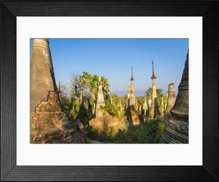 Framed Print : Old Indein stupas (AKA In Dein) against sky, Lake Inle, Nyaungshwe Township Framed Print : Old Indein stupas (AKA In Dein) against sky, Lake Inle, Nyaungshwe Township