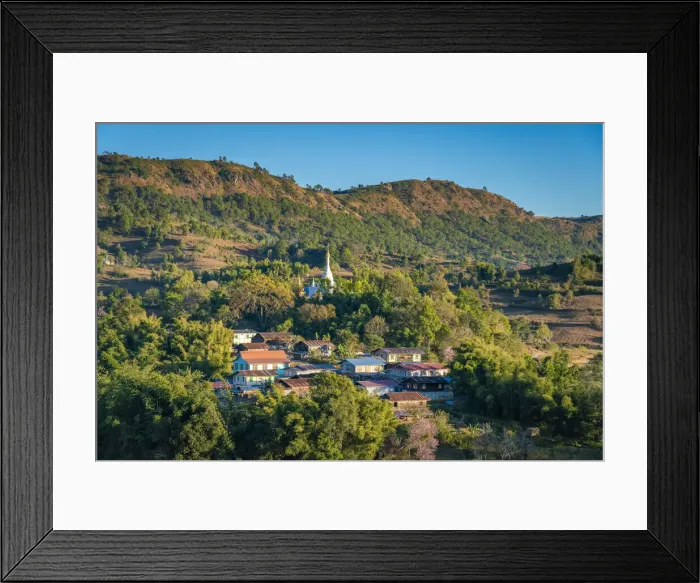 Framed Print : Village in mountains near Kalaw, Kalaw Township, Taunggyi District, Shan State, Myanmar Framed Print : Village in mountains near Kalaw, Kalaw Township, Taunggyi District, Shan State, Myanmar