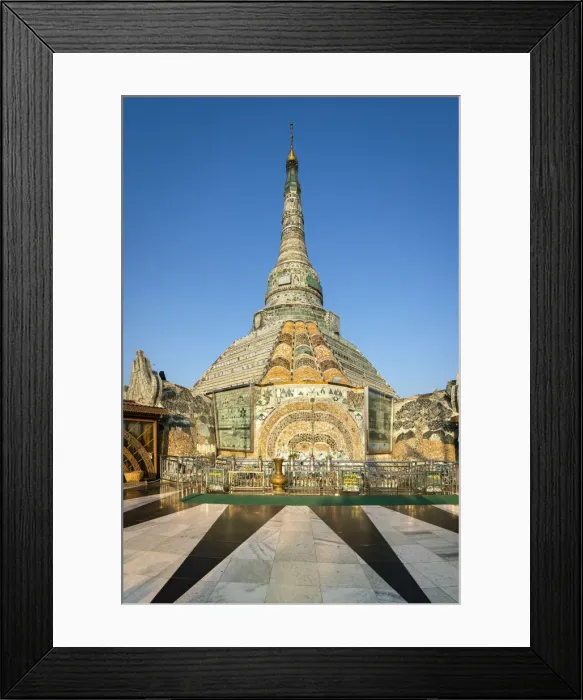 Framed Print : Werawsana Jade Pagoda (AKA Verochana Jade Pagoda) against clear blue sky, Amarapura Framed Print : Werawsana Jade Pagoda (AKA Verochana Jade Pagoda) against clear blue sky, Amarapura
