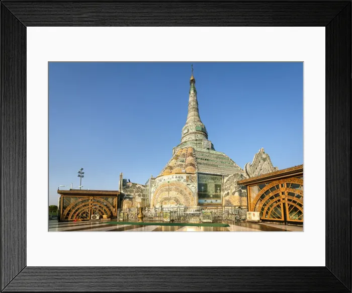 Framed Print : Werawsana Jade Pagoda (AKA Verochana Jade Pagoda) against clear blue sky, Amarapura Framed Print : Werawsana Jade Pagoda (AKA Verochana Jade Pagoda) against clear blue sky, Amarapura