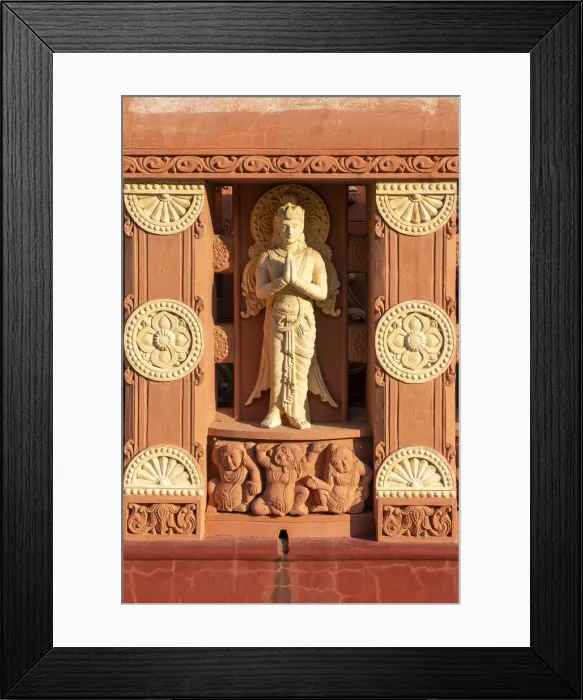 Framed Print : Statue decoration of stupa at International Buddhist Academy, Sagaing, Sagaing Region