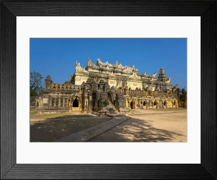 Framed Print : Maha Aungmye Bonzan Monastery (AKA Me Nu Brick Monastery) against clear sky, Inwa (Ava)