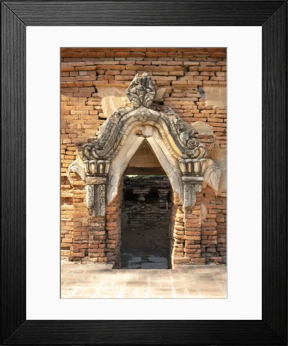 Framed Print : Entrance to pagoda at Yadana Hsemee Pagoda complex, Inwa (Ava), Mandalay Region, Myanmar Framed Print : Entrance to pagoda at Yadana Hsemee Pagoda complex, Inwa (Ava), Mandalay Region, Myanmar