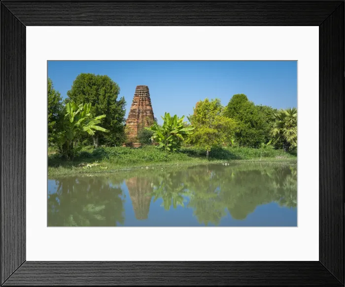Framed Print : Reflection of ancient temple near Bagaya monastery, Inwa (Ava), Mandalay Region, Myanmar Framed Print : Reflection of ancient temple near Bagaya monastery, Inwa (Ava), Mandalay Region, Myanmar