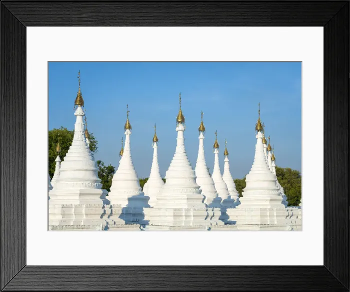 Framed Print : White pagodas at Sanda Muni pagoda, Mandalay, Mandalay Region, Myanmar Framed Print : White pagodas at Sanda Muni pagoda, Mandalay, Mandalay Region, Myanmar