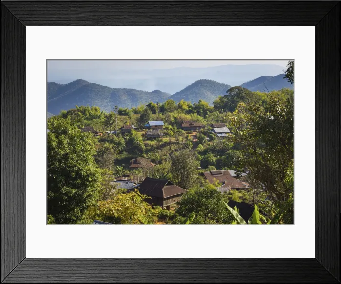 Framed Print : Remote village of Palaung hill tribe near Hsipaw, Hsipaw Township, Kyaukme District Framed Print : Remote village of Palaung hill tribe near Hsipaw, Hsipaw Township, Kyaukme District