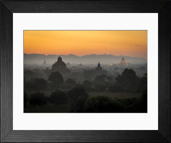 Framed Print : Ancient temples of Bagan at dawn, Bagan, Mandalay District, Mandalay Region, Myanmar Framed Print : Ancient temples of Bagan at dawn, Bagan, Mandalay District, Mandalay Region, Myanmar
