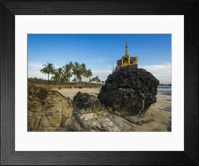 Framed Print : Pagoda at Chaung Tha Beach, Chaungtha, Pathein Township, Pathein District Framed Print : Pagoda at Chaung Tha Beach, Chaungtha, Pathein Township, Pathein District