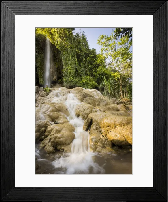 Framed Print : Nam Hu Nwe Waterfall in forest, Hsipaw, Hsipaw Township, Kyaukme District, Shan State Framed Print : Nam Hu Nwe Waterfall in forest, Hsipaw, Hsipaw Township, Kyaukme District, Shan State