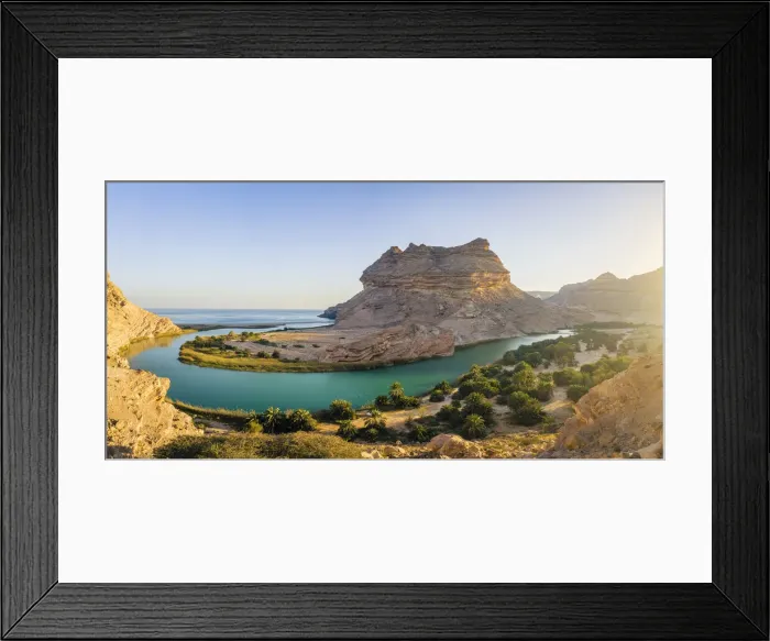 Framed Print : Khor Sanq (Wadi Al Nakheel) at sunset, Dhofar Governorate, Oman Framed Print : Khor Sanq (Wadi Al Nakheel) at sunset, Dhofar Governorate, Oman