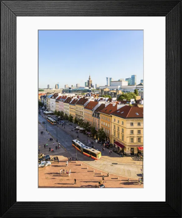 Framed Print : Elevated view of Palace of Culture and Science and skyscrapers, City Centre, Warsaw