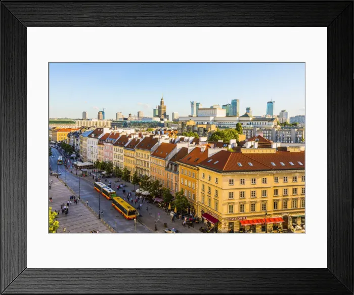 Framed Print : Elevated view of Palace of Culture and Science and skyscrapers, City Centre, Warsaw Framed Print : Elevated view of Palace of Culture and Science and skyscrapers, City Centre, Warsaw