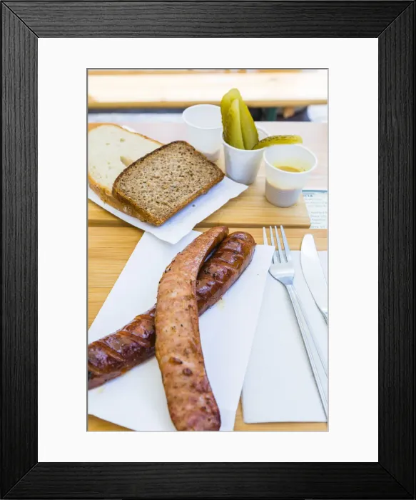 Framed Print : Sausage, Old Town, Warsaw, Poland, Europe Framed Print : Sausage, Old Town, Warsaw, Poland, Europe