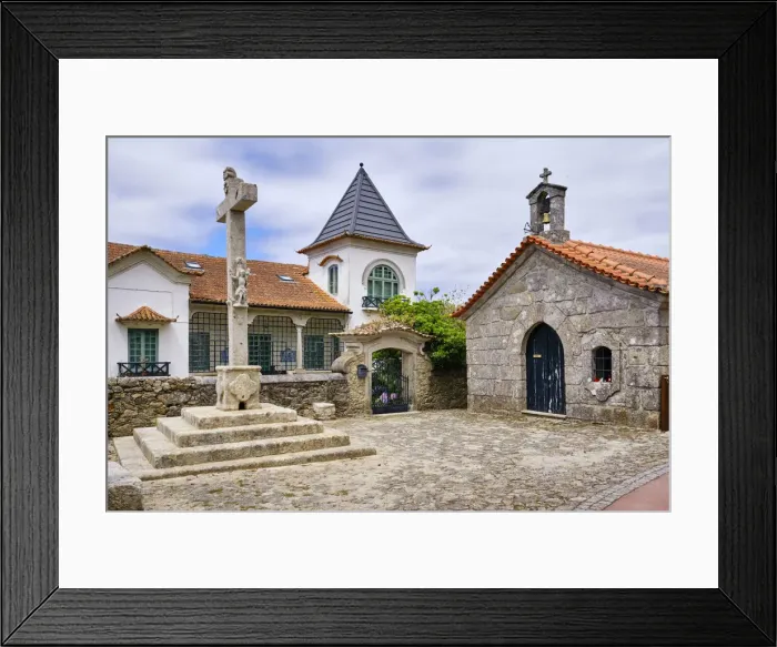 Framed Print : A quiet square in Seixas, a historic village near Caminha Framed Print : A quiet square in Seixas, a historic village near Caminha