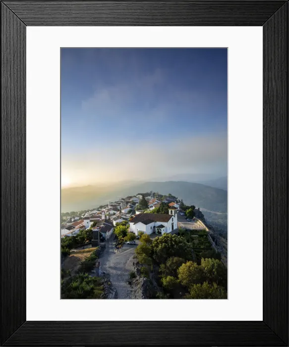 Framed Print : Portugal, Alentejo, Marvao. Dawn rising over the centre of the ancient Moorish medieval Framed Print : Portugal, Alentejo, Marvao. Dawn rising over the centre of the ancient Moorish medieval