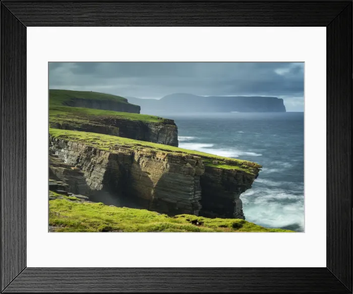 Framed Print : Dramatic cliffs on the wild west coast or Mainland, Orkney Islands, Scotland Framed Print : Dramatic cliffs on the wild west coast or Mainland, Orkney Islands, Scotland
