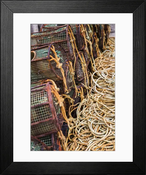 Framed Print : Spain, Galicia, Costa da Morte, Malpica, Cages for lobsters Framed Print : Spain, Galicia, Costa da Morte, Malpica, Cages for lobsters